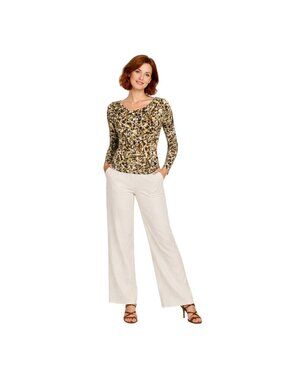 2/$30 NWT Soft Joie XS Cersei Asymmetric Abstract Chocolate Plum Multi Long Slee